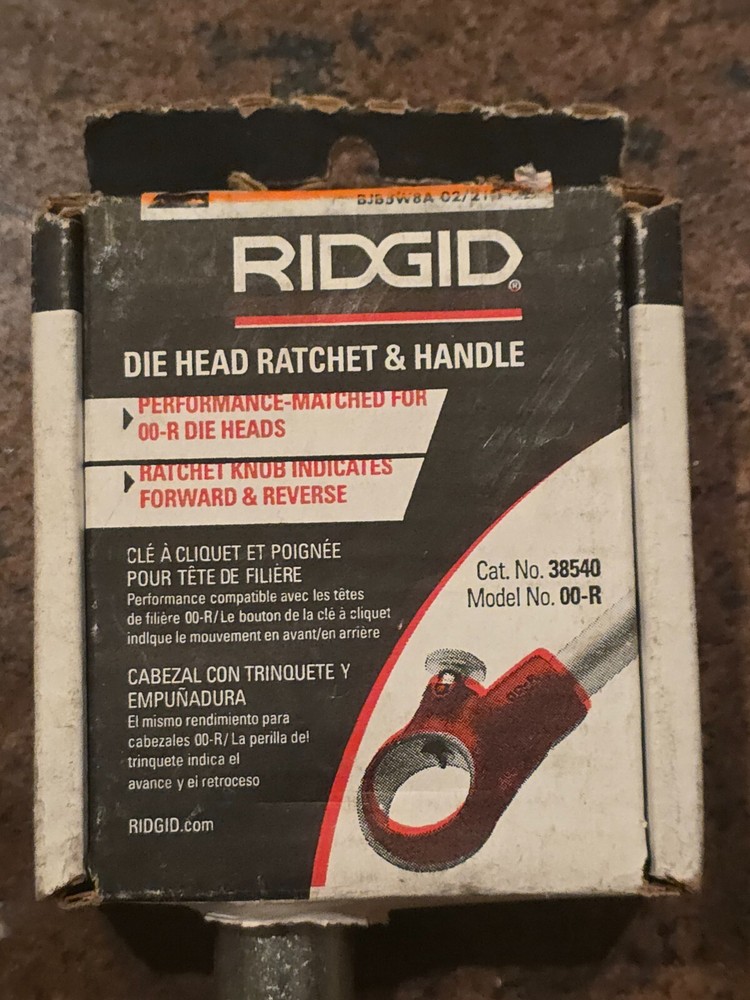Ridgid 38540 OO-R Pipe Threading Exposed Ratchet and Handle Replacement