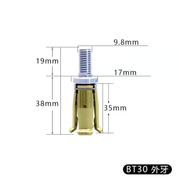 1Pc BT30 4 Petal Clamp Pull Claw CNC Spindle 45 Degree Outer Screw Pull