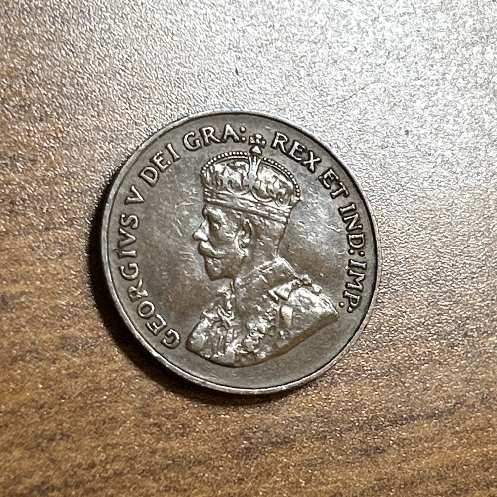 1922 Canada Small Cent George V XF Brown