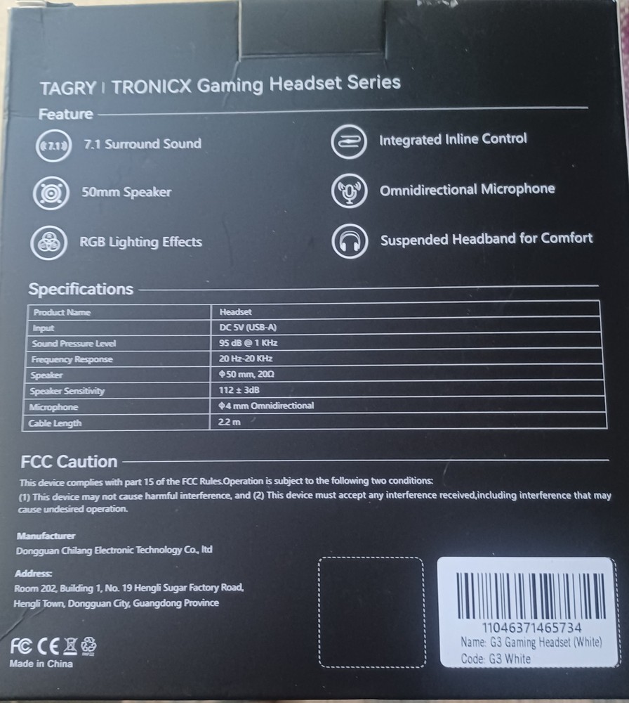 Tagry Tronicx G3 Gaming Headset