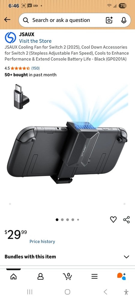 Nintendo Switch 2 Bundle - case, cooler, controller charger, protector, grips