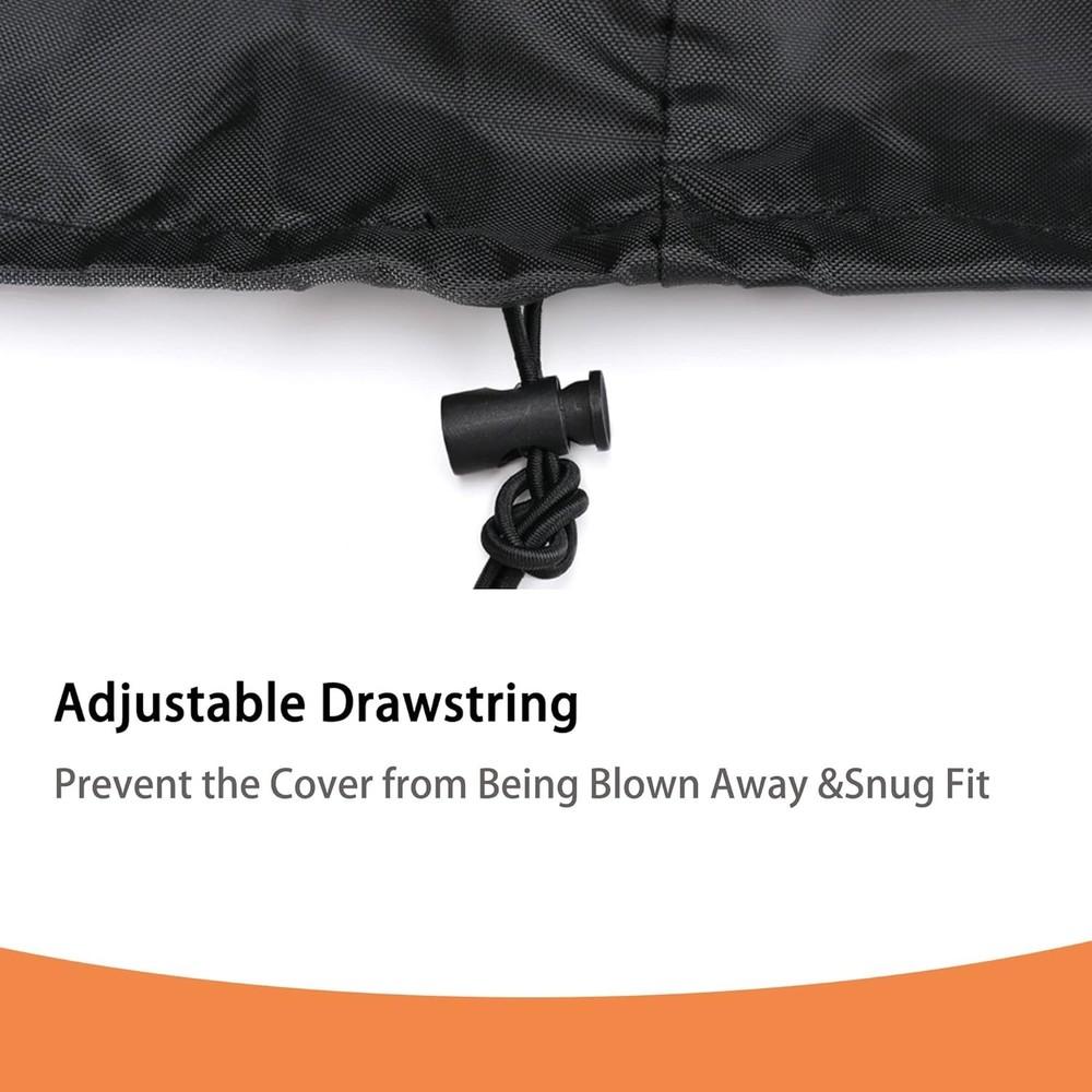 Universal 55 Gallon Drum Cover with Drawstring - UV-Resistant Waterproof Fabric