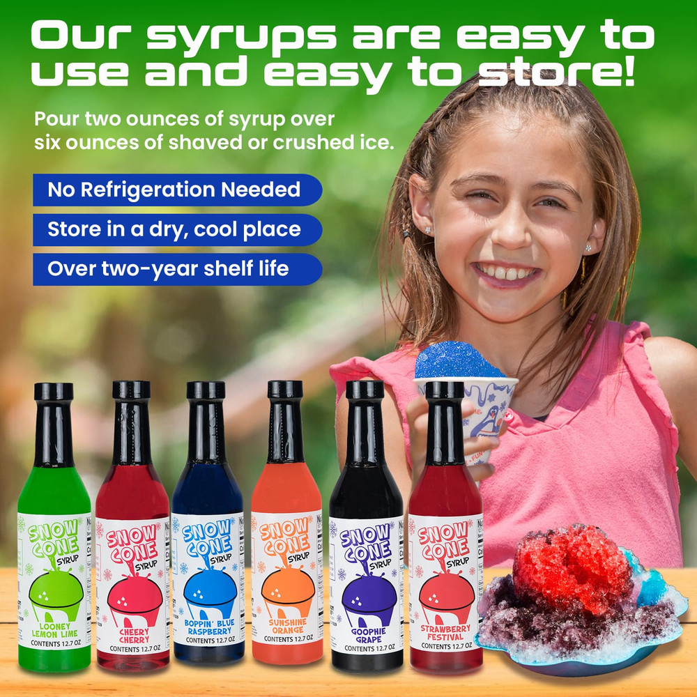 12.7Oz Snow Cone Syrups Party Kit (12 Pack)