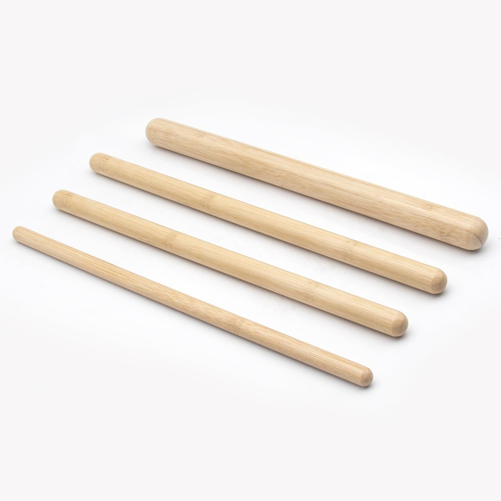 12 PCS Solid Bamboo Massage Stick Sets Warm Bamboo Therapy Massage Tools Guas...