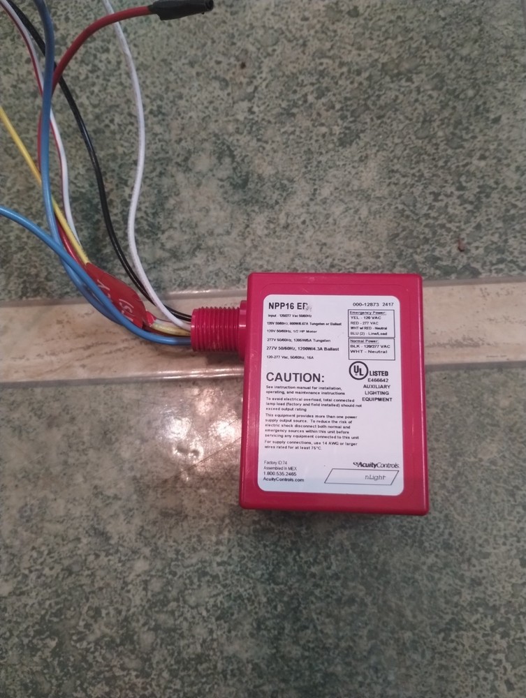 Acuity Controls NLIGHT NPP16 ER Dimming Side Output EM, Power/Relay Pack