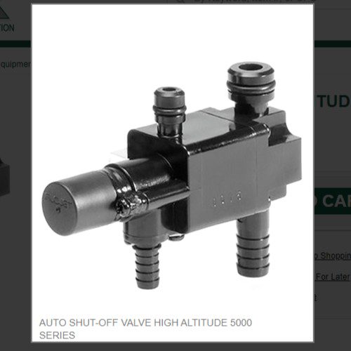 AUTO SHUT-OFF VALVE HIGH ALTITUDE 5000 SERIES, #  20308-131