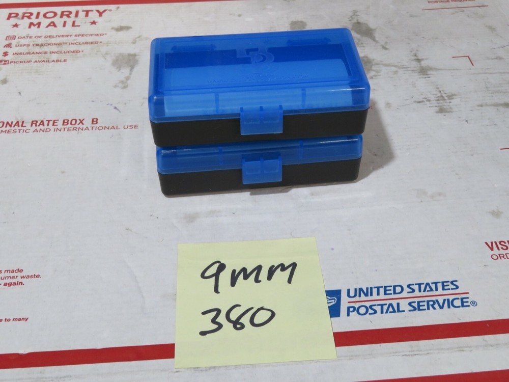 Dillon Precision New Style 2 Pack Ammo Box 50 Round 9MM Ammunition Storage