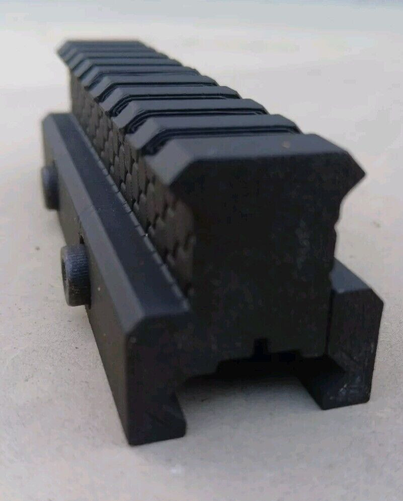 Airsoft Riser Picatinny Rail Mount , 100mm Length , ABS Plastic