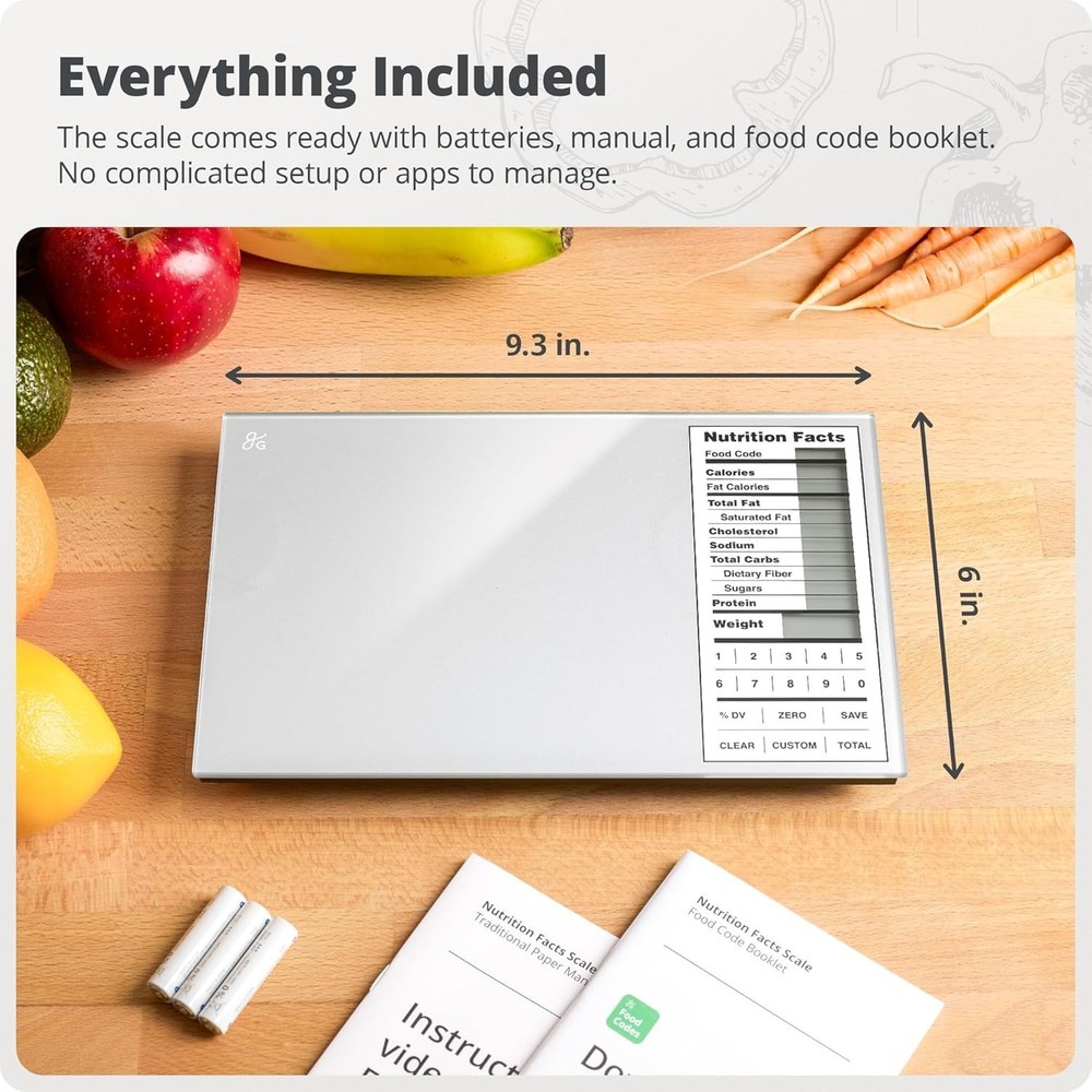 Backlit Display for Clear Nutrition Information