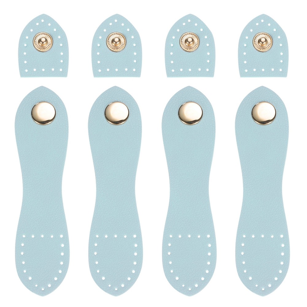 4 Sets Leather Snaps Buckles Blue Button Closures for Leather Products