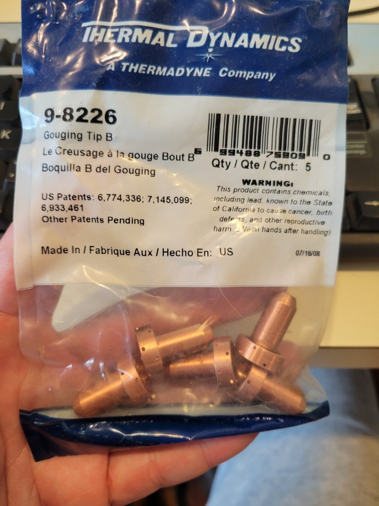 THERMAL DYNAMICS 9-8226 PLASMA GOUGING TIP 5/PKG