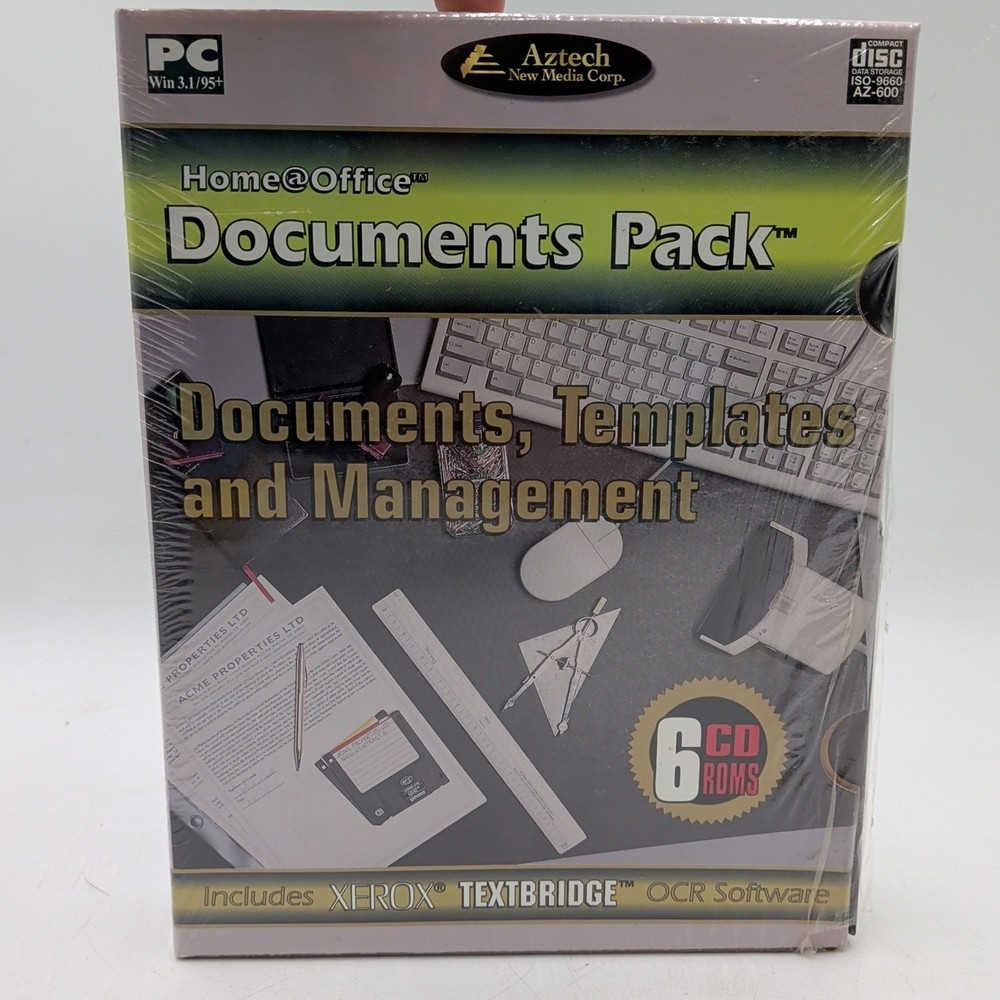 Aztech New Media Documents Pack Text bridge Ocr Vintage New Sealed Software W95