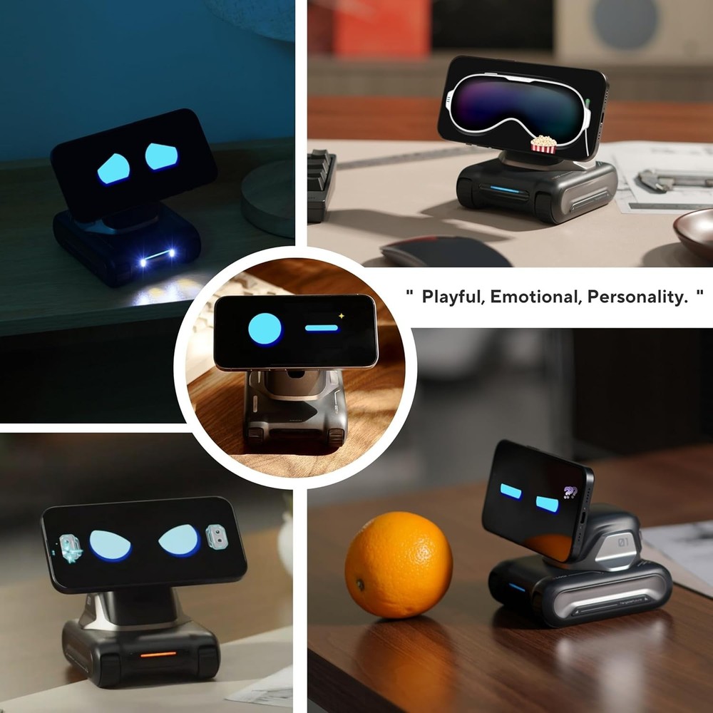 LOOI Robot-Space Black – AI Desktop Companion with Visual Understanding (Objects