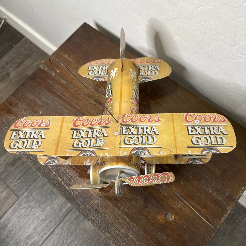 Handmade Coors Extra Gold Airplane EUC