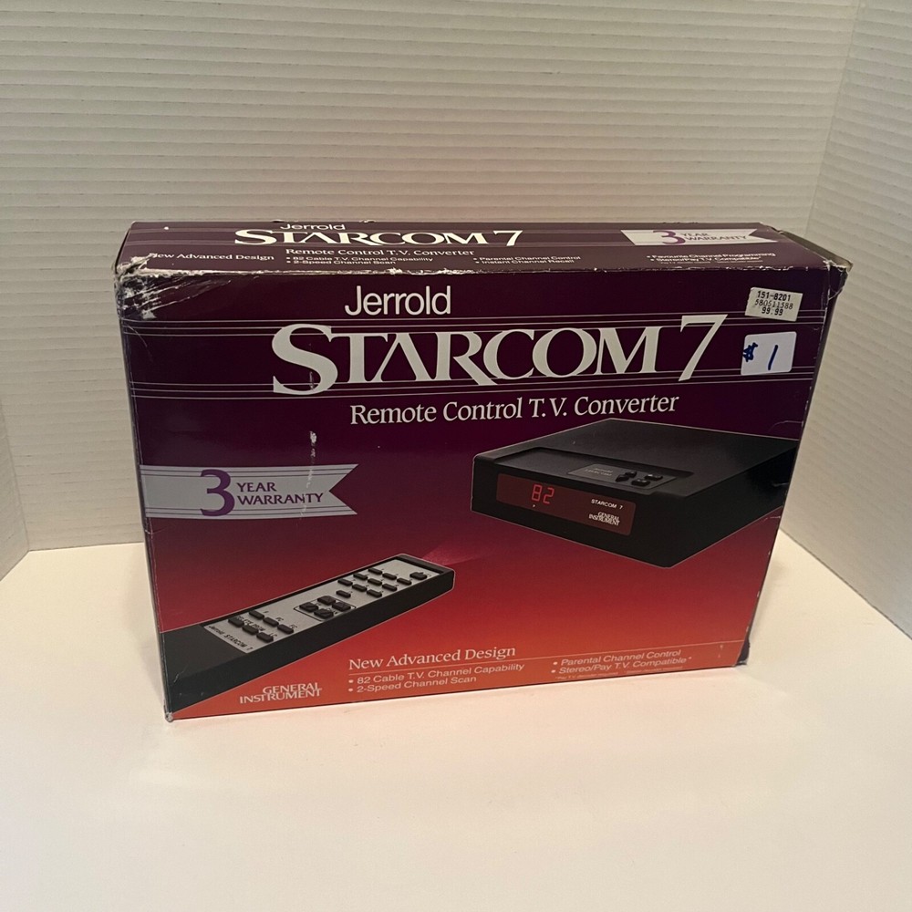 Jerrold Starcom 7 - Remote Control TV converter - in box with remote