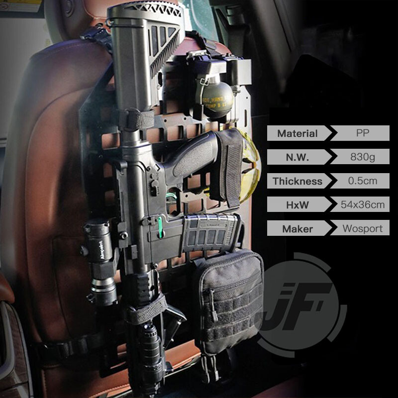 2-piece Tactical Rigid MOLLE Panel Vehicle Car Seat Back Shooting Storage