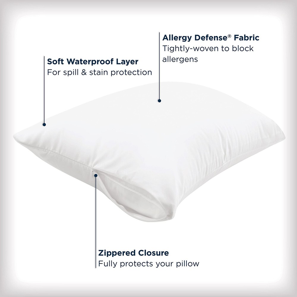 AllerEase Waterproof Soft Top Layer Hypoallergenic Allergy Defense Fabric Mac...