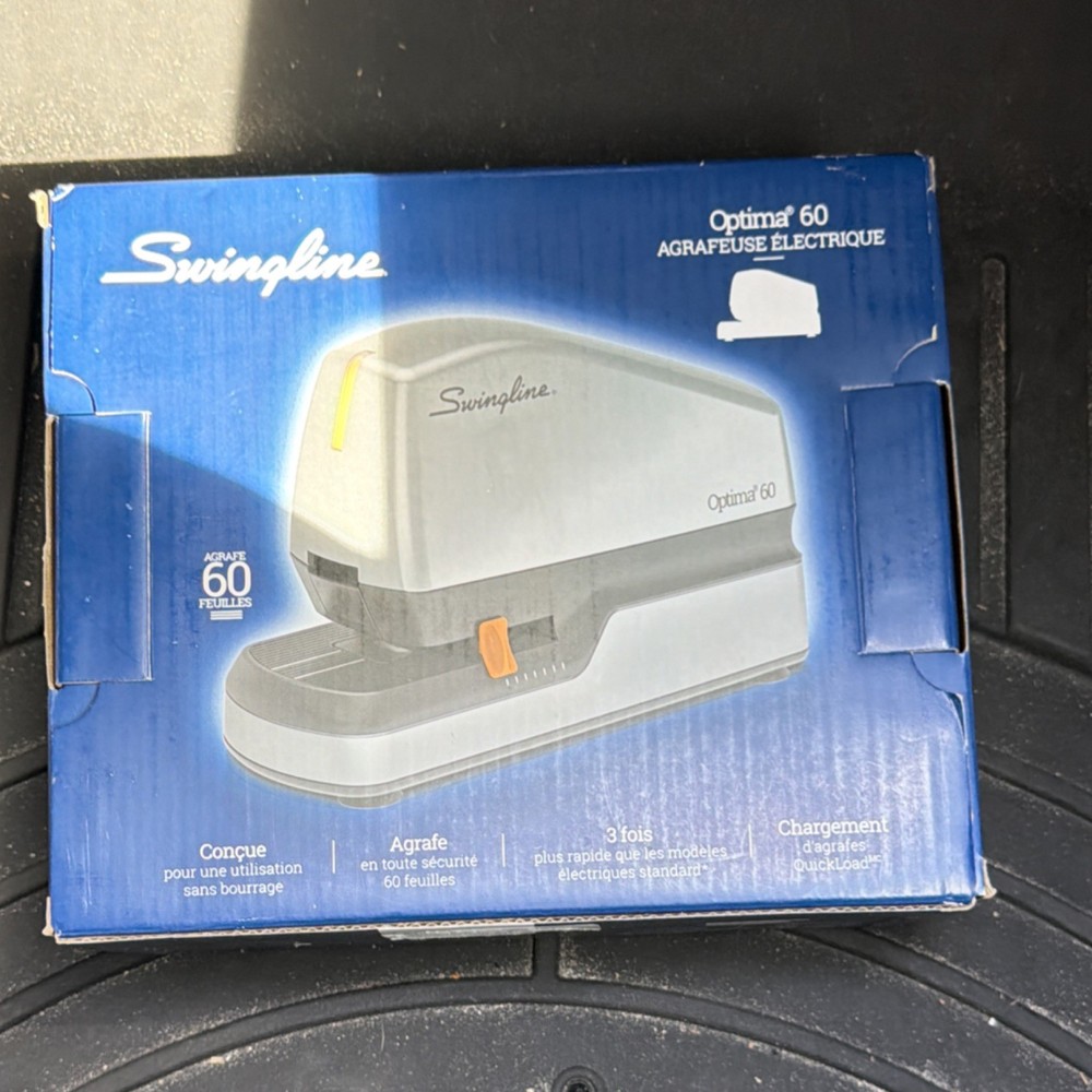Swingline Optima 60 Electric Stapler Staples 60 Sheets QuickLoad Suction Cup