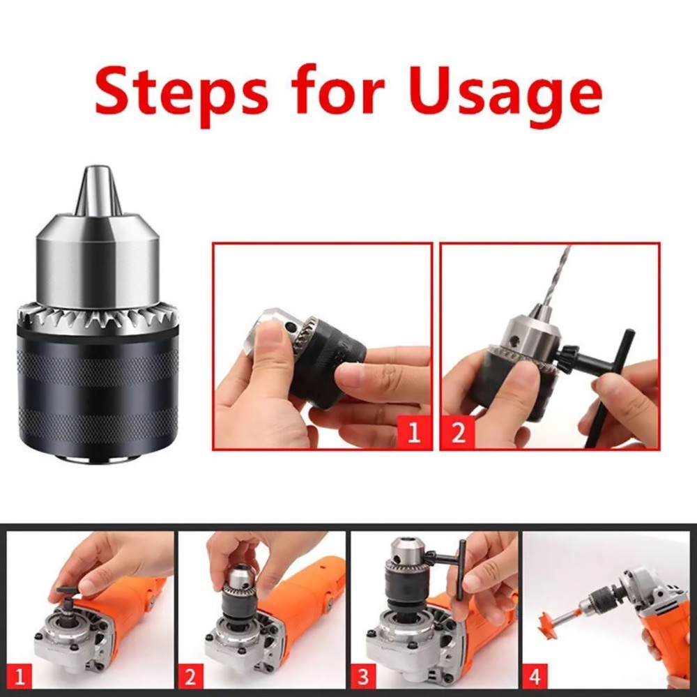 1 PC M10 Angle Grinder Electric Drill Conversion Collet Chuck Head Adapter