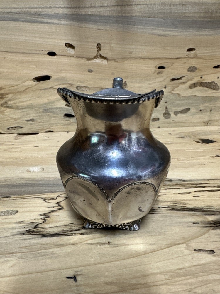 Vintage Silverplate Creamer Pot W/lid 260g E549