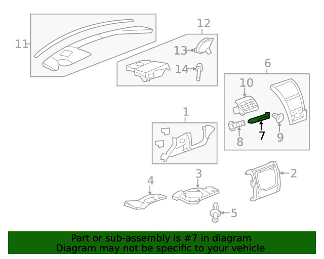 Genuine GM Center Bezel Bracket 20829320