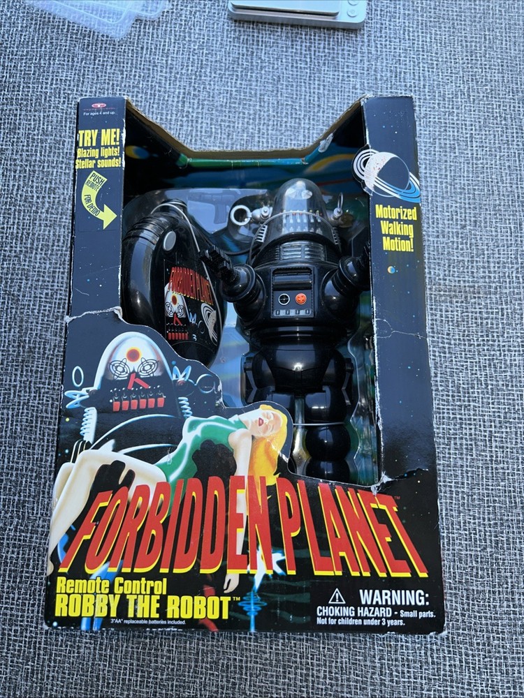 Trendmasters Forbidden Planet Remote Control Robby the Robot 1999 DAMAGED BOX