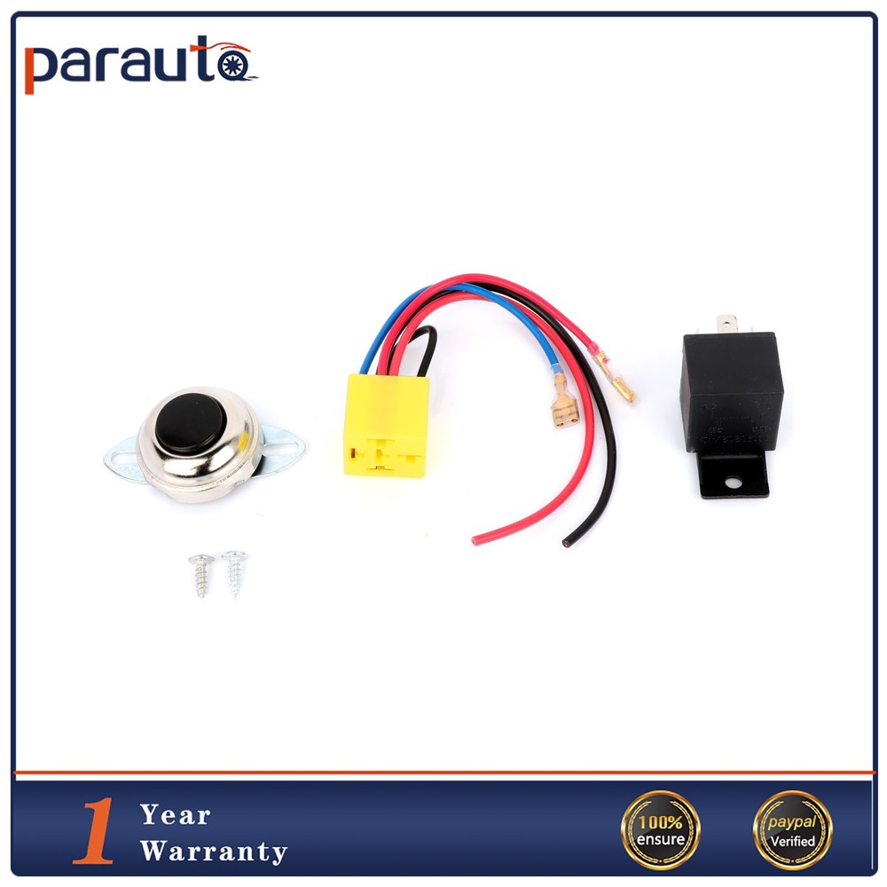 Pre-Wired Quick Connect Plug/Socket & Button Wiring Kit 4-Pin Horn Relay 30A/12V