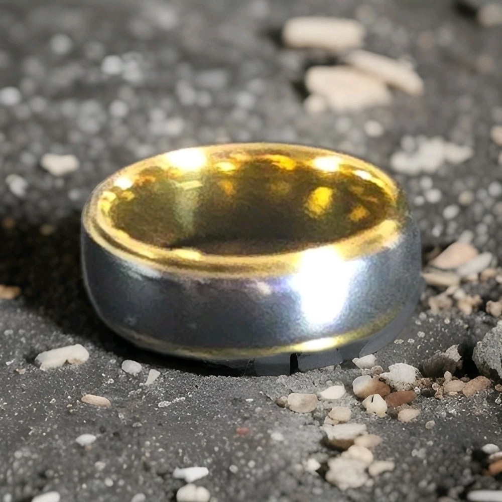 Mens 2 Tone Wedding Band