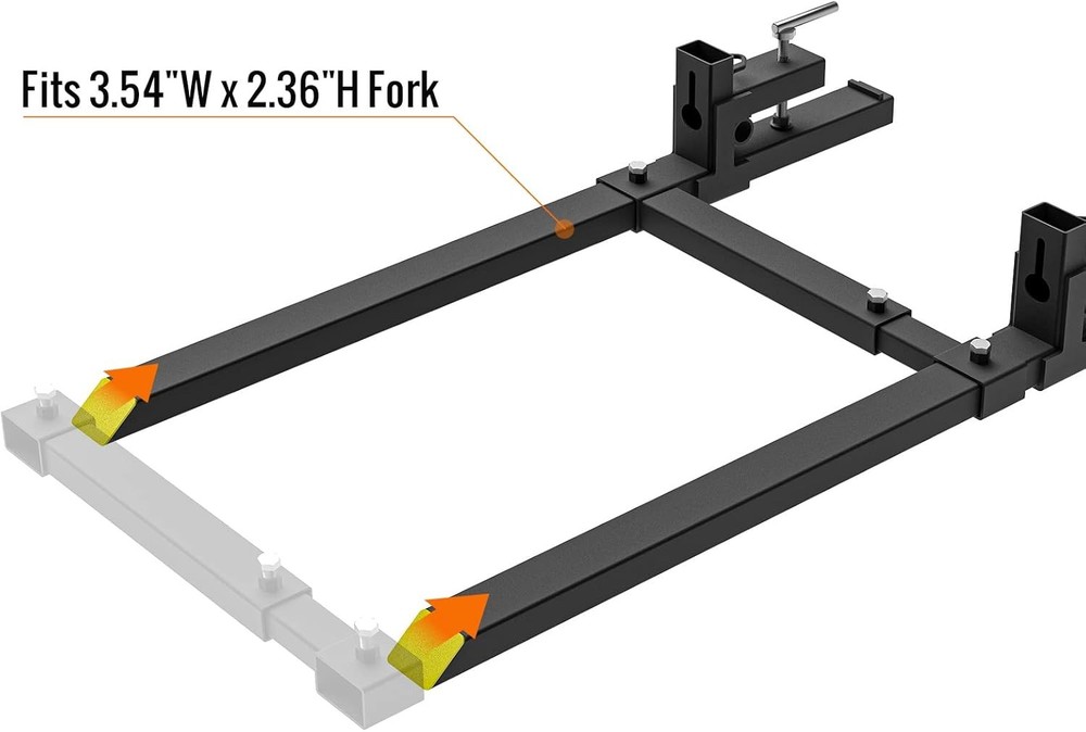 Clamp On Pallet Fork Stabilizer Bar 13-23" Adjustable 3"x2" Fork Fit