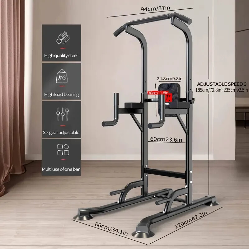 Power Tower Pull Up Bar Dip Station Multi-Function Home Gym Assistive Trainer