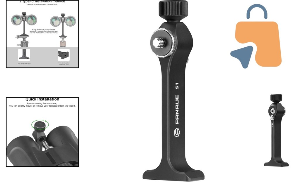 Durable Aluminum Binocular Tripod Adapter with Quick-Release Mechanism