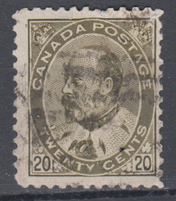 Canada Scott #94 20 cent olive green "King Edward VII" *