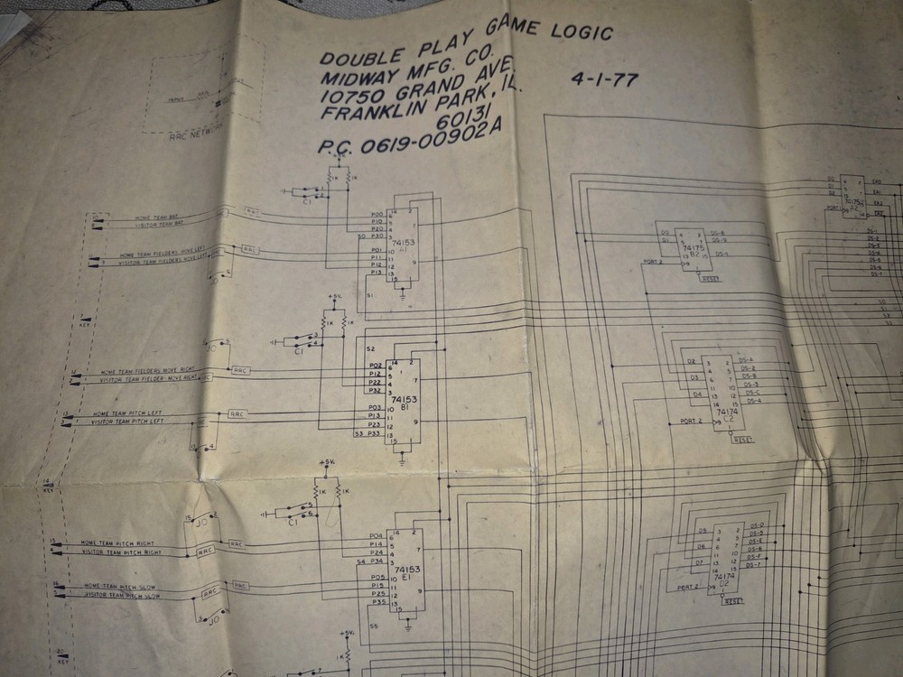 Double Play Schematic Midway