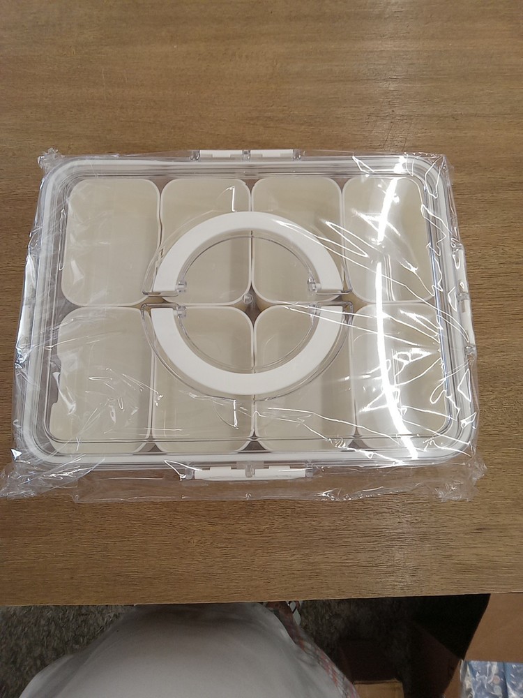 Snack Box & Compartment Organizer Snack Box White