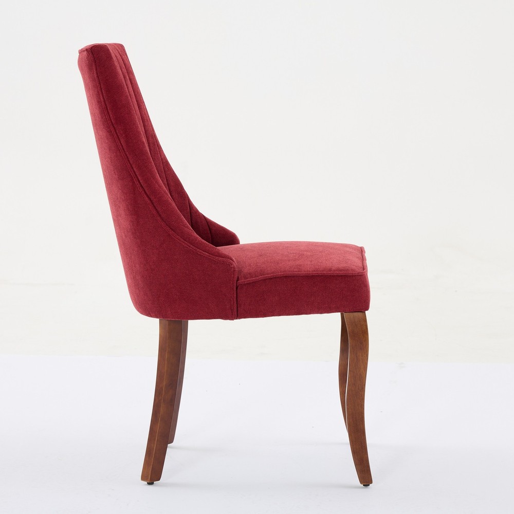 Rayon Cloth Flocking Linen Dining Chairs Channel Kitchen Dinner Chair Comfy Fa