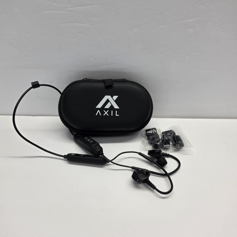 Axil GS Extreme Active Hearing Protection Bluetooth Earbuds - Black EUC W/ Case