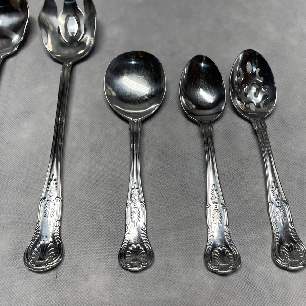 Reed & Barton KINGS 5 Pc 1824-1999 175th Select Stainless Serving Flatware Set