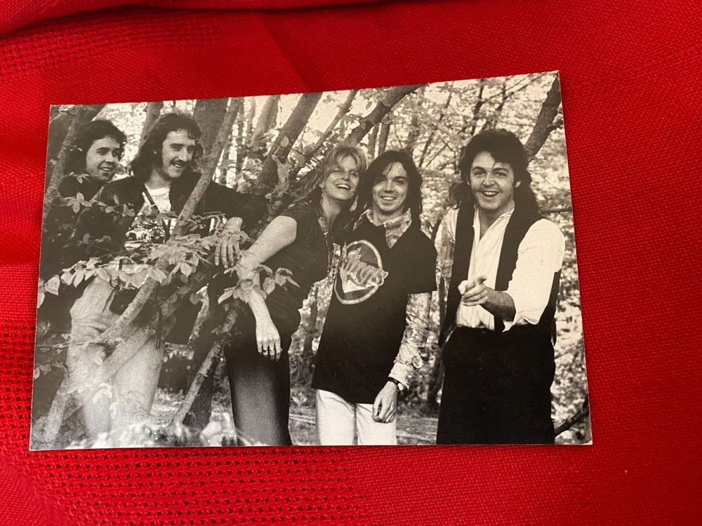 Paul McCartney & Wings Postcard - Black and White - Unused