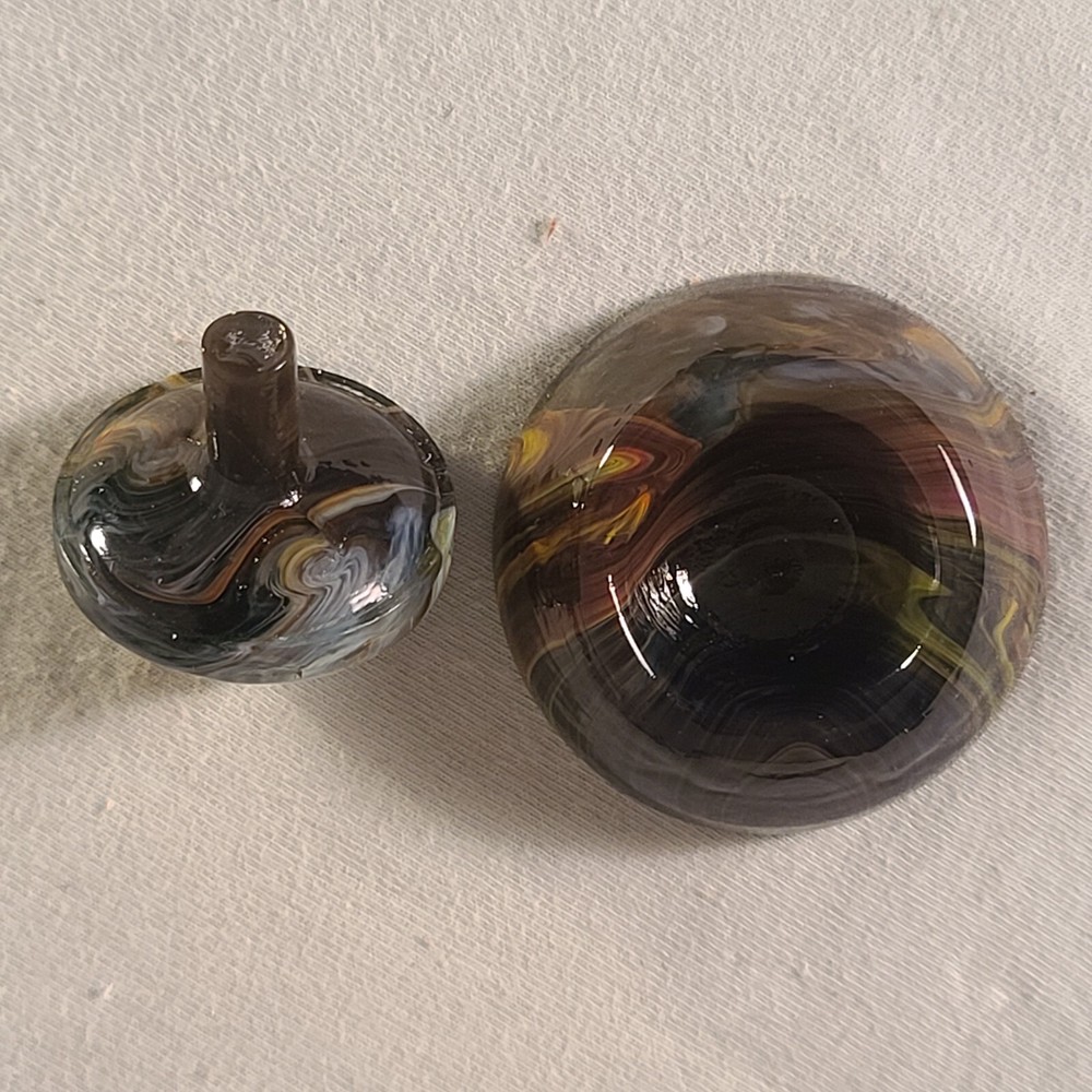 ANDY DAVIS, Glass Art Spinning Top & Base, Encore Run (?), #263D