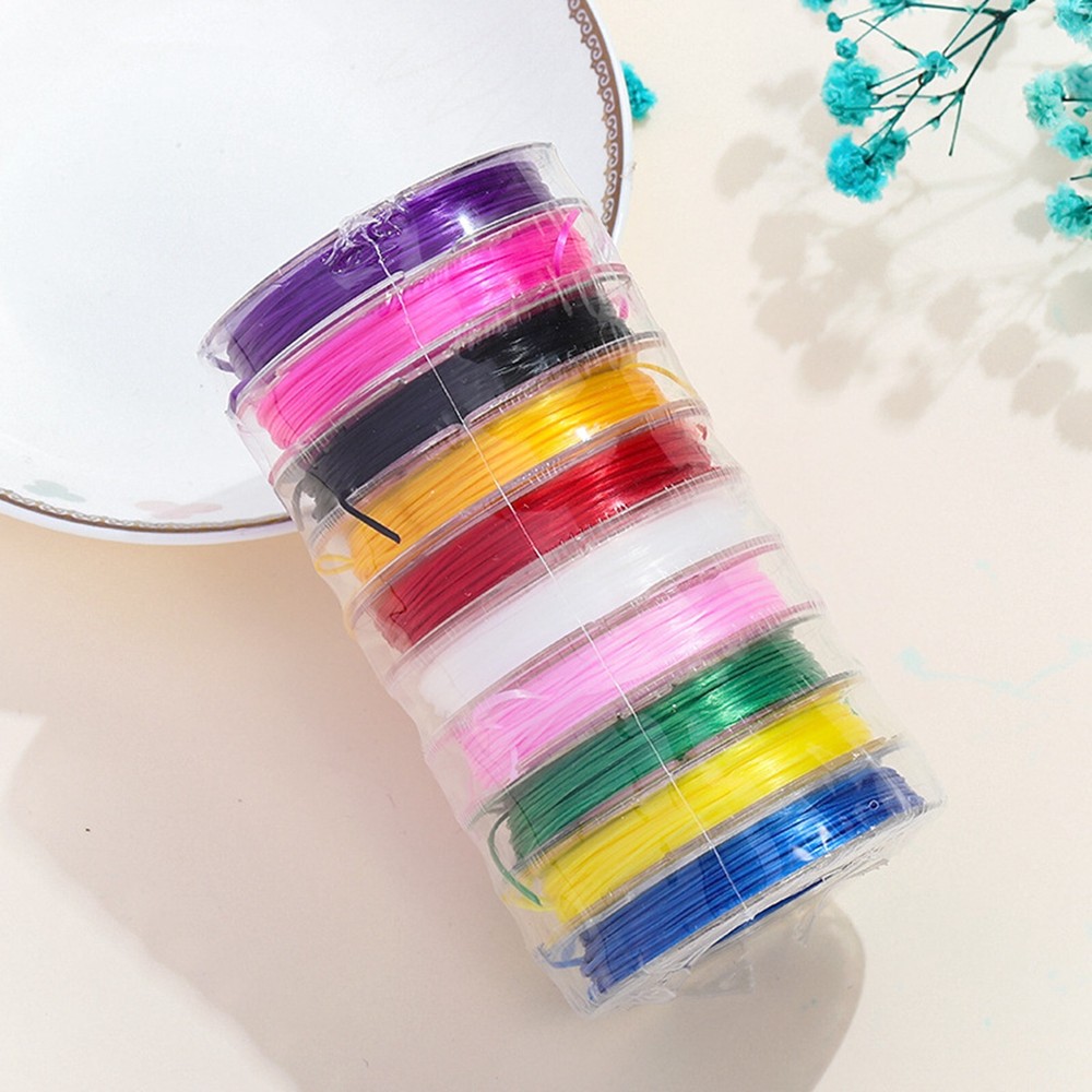 10Rolls X 10Meter Mixed Color Elastic String - Stretch Beading Jewely Cord