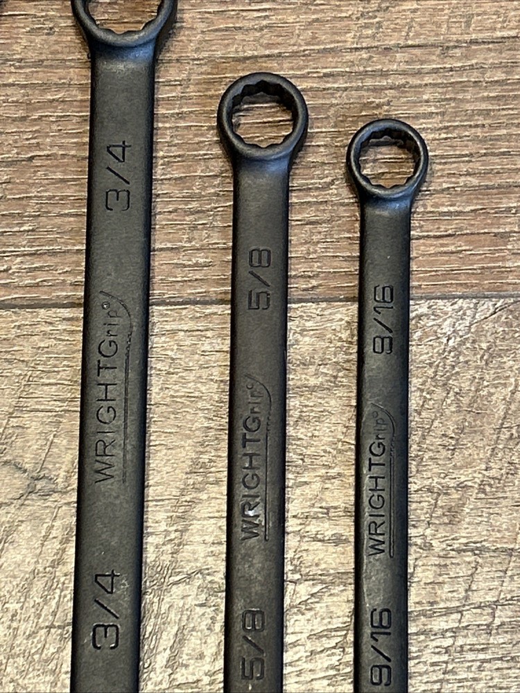 Wright Tools Wright Grip Combination Wrench Set-Black Finish-New Old Stock