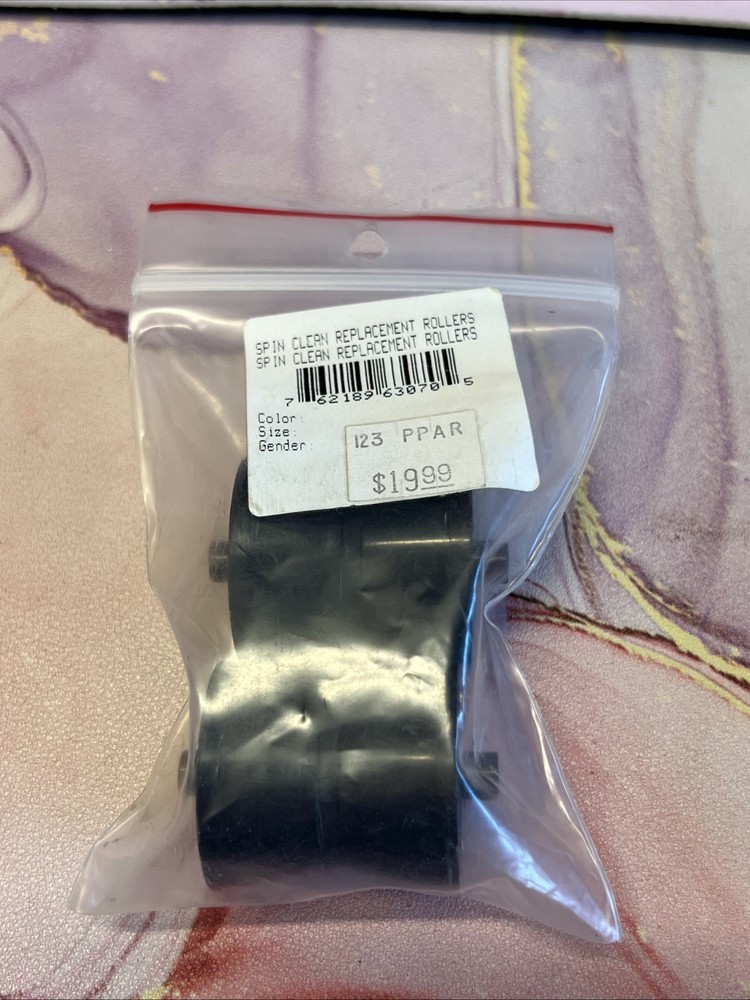 Spin Clean Replacement Rollers Set Of 2 NIP Black