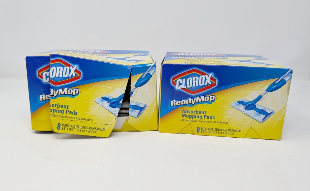 Clorox ReadyMop Absorbent Mopping Refill Pads 14 1 Open Box 1 Closed Box