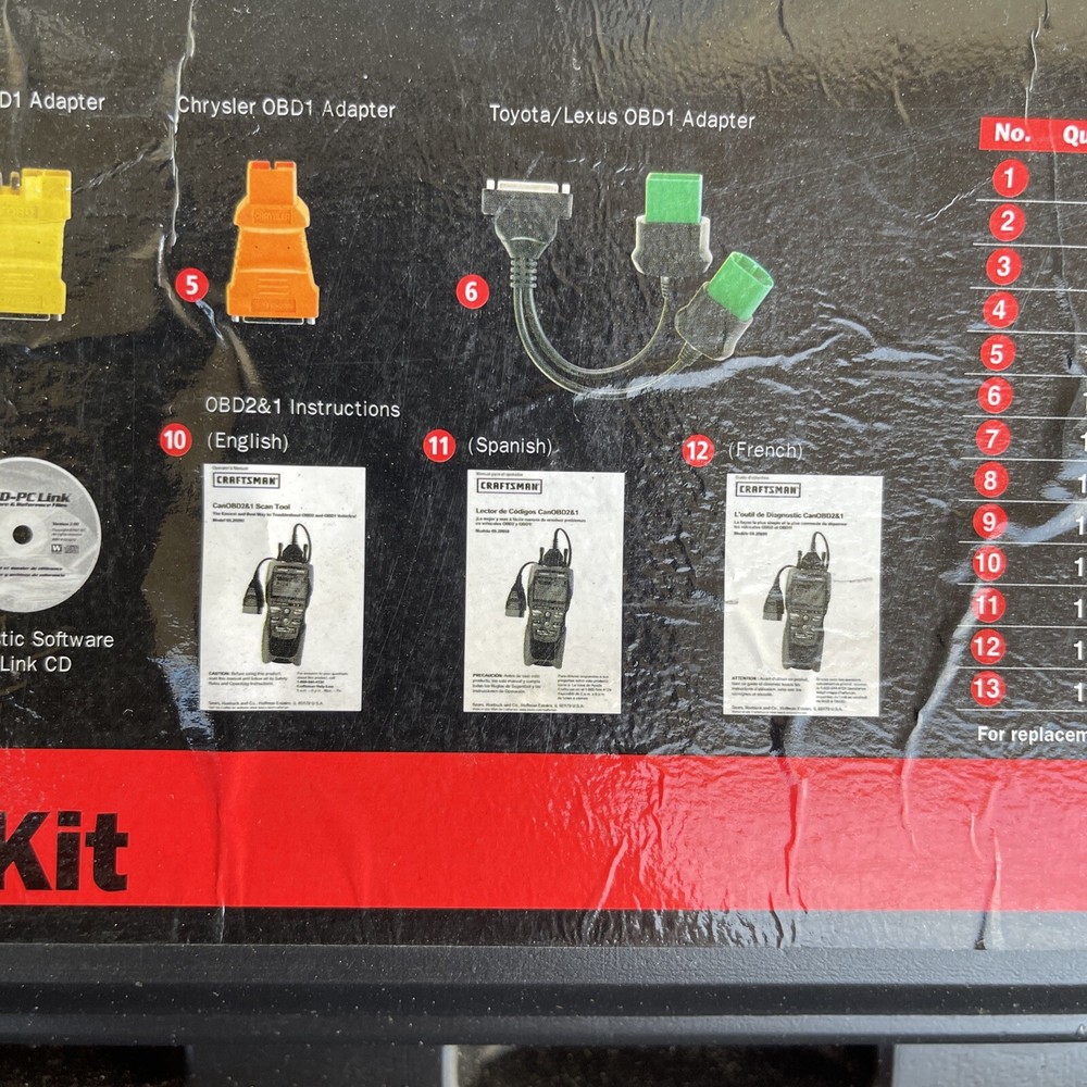 Sears Scan tool Kit, CanOBD 2&1 Kit