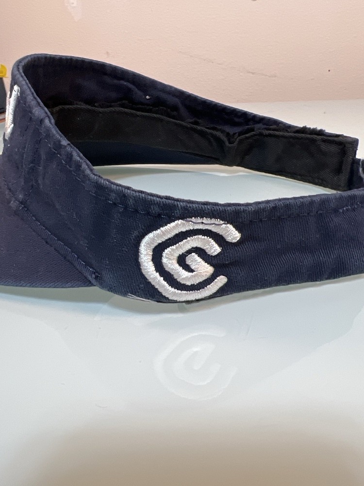 Cleveland Golf Visor Navy Blue Adjustable Lightweight Sun Hat
