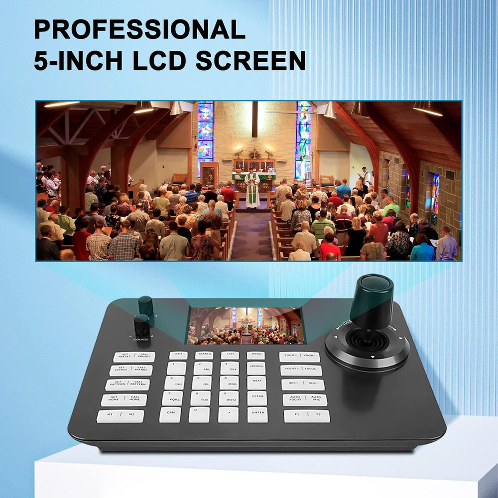 PTZ Controller,Camera Controller POE Network 4D Joystick Decoding Keyboard with