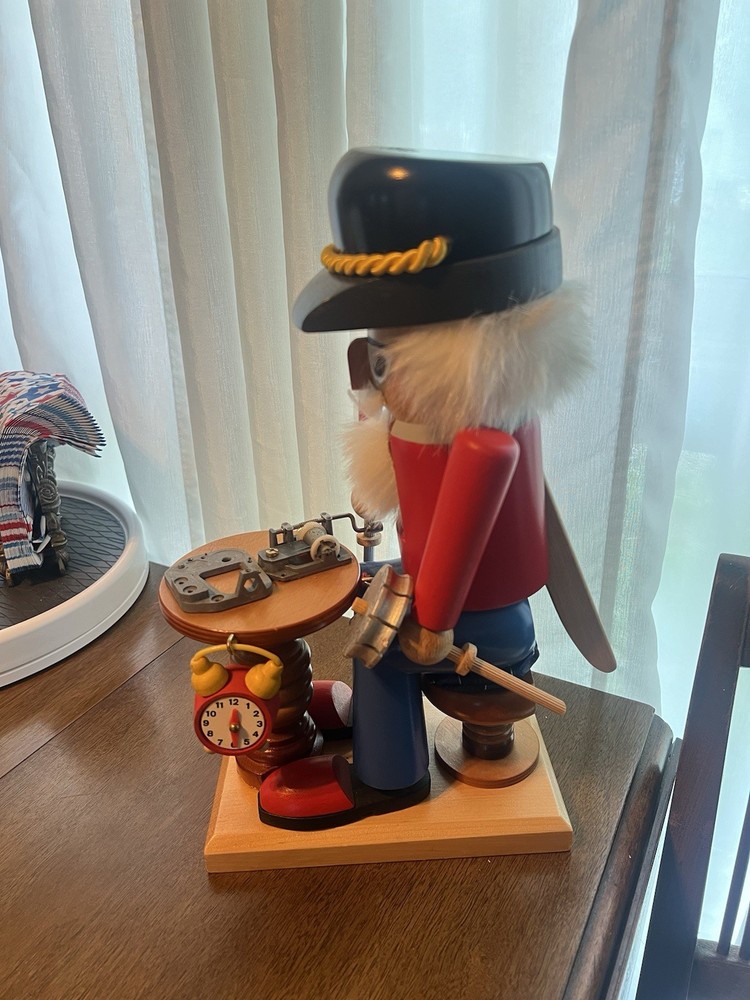 Steinbach Clock Maker Nutcracker Music Box 13" Germany Excellent