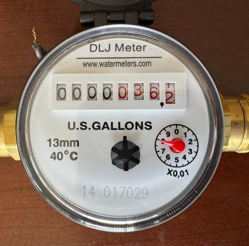 DLJ Water Meter U.S Gallons
