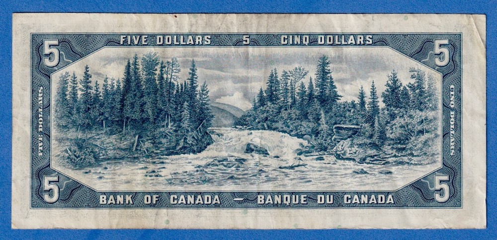 Canada $5 1954 BC-39bA / P-77b REPLACEMENT NOTE (Circulated) *V/S 0083128
