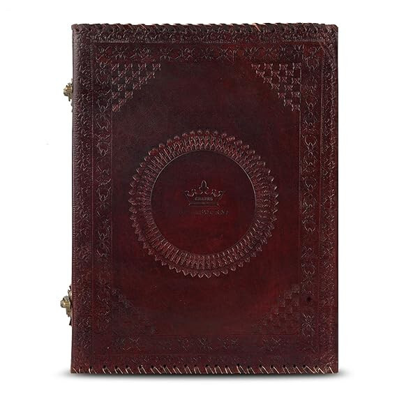 13" Leather Doble Drogon Grimoire Binder Leather Cover Notebook Office Folder